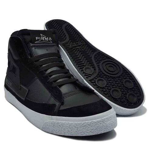 Tenis Pirma 6031 Negro Blanco Hombre Casuales Bota Sneakers Retro Piel.