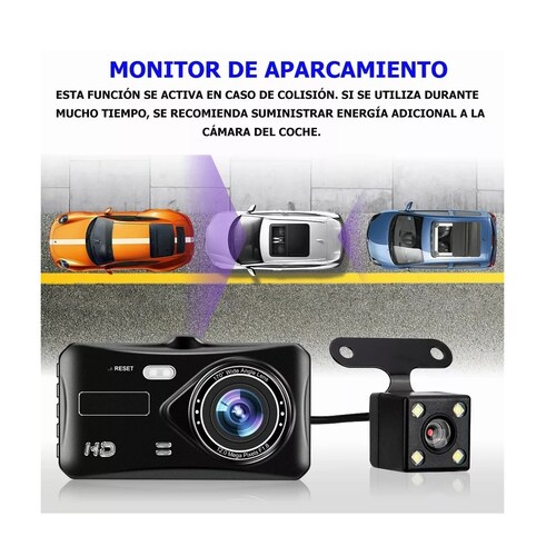 Grabadora De Conducción 2 Cámaras Y Pantalla Táctil 1080p Hd