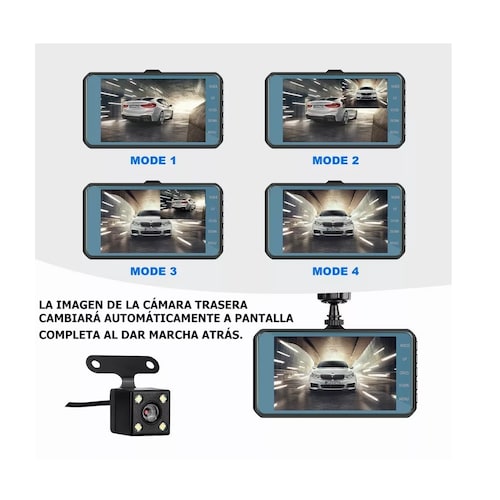 Grabadora De Conducción 2 Cámaras Y Pantalla Táctil 1080p Hd