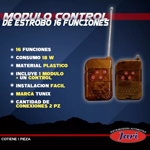 Modulo Control De Estrobo De Led 16 Funciones