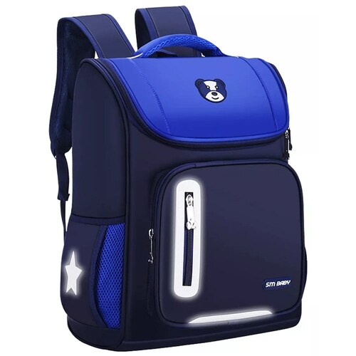 Mochila Escolar De Gran Capacidad Impermeable Primaria Con Parche Reflectante De Seguridad.