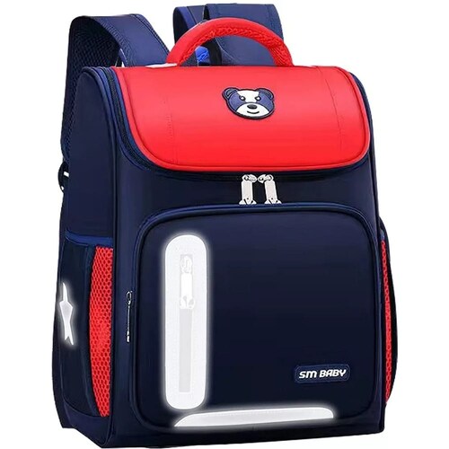 Mochila Escolar De Gran Capacidad Impermeable Primaria Con Parche Reflectante De Seguridad.