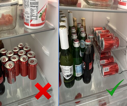 Dispensador de Latas de Refresco y Cerveza para Refrigerador.