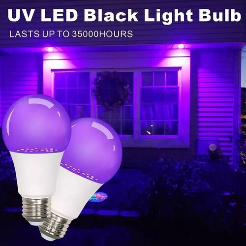 Foco Luz Negra Led Uv Fluorescente Para Fiesta 9w 4 Piezas