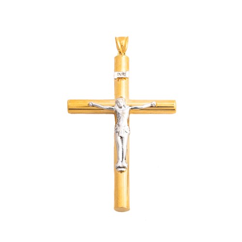 Cristo/cruz 2 Oros. Oro 14 Kilates. Oro Fino Joyería..