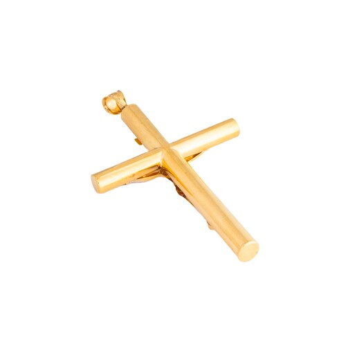 Cristo/cruz 2 Oros. Oro 14 Kilates. Oro Fino Joyería..