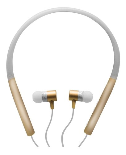 Audífonos Bluetooth Deportivos Manos Libres Inalambrico Sport Neck Band Resistente A Sudor Dorado.