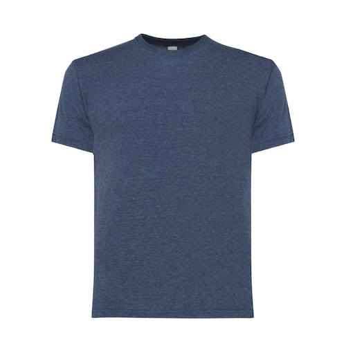 Playera Para Hombre Basica Cuello Redondo Color Azul Jaspe