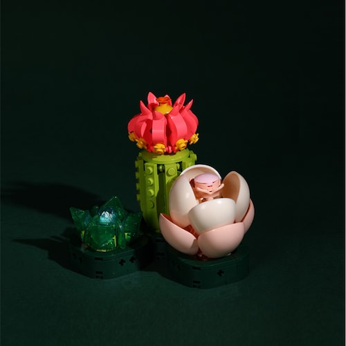 Bloques de Construcción Diseño Planta Cactus.