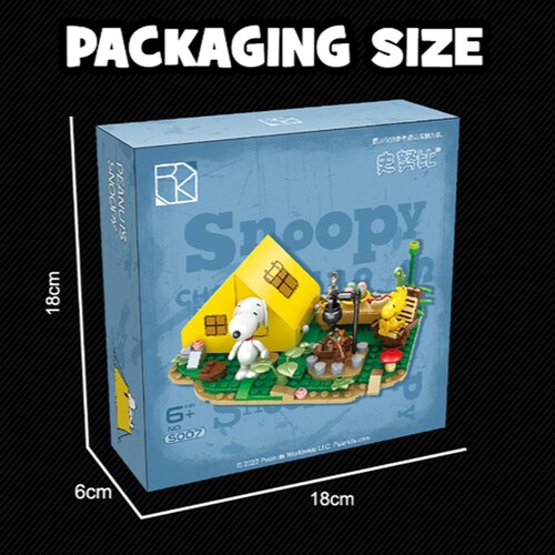 Bloques de Construcción Diseño Escena Campamento de Snoopy.
