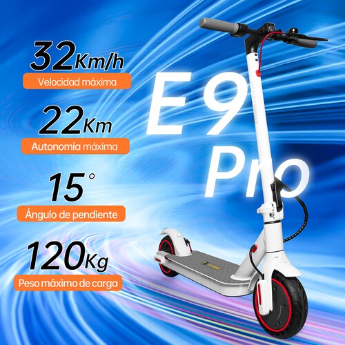 Scooter Eléctrico Honey Whale E9 PRO Blanco.