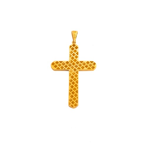 Cruz Lisa Oro Italiano 14 Kilates. Oro Fino Joyería..
