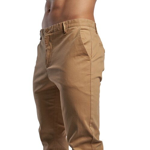 Pantalon de Gabardina Para Hombre Comodo Color Beige.