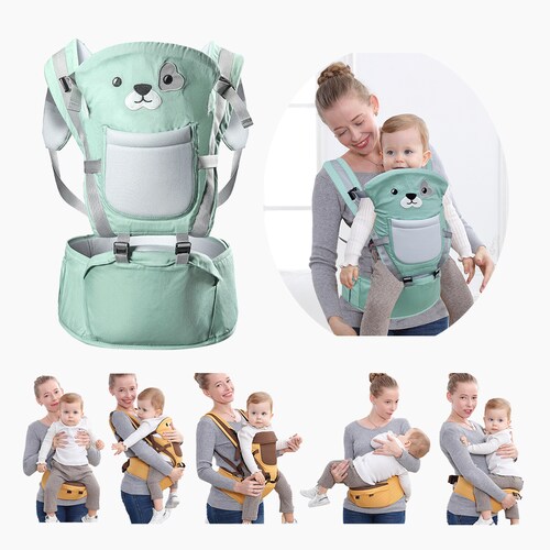 Cangurera Ergonomica Para Bebés 5 Posiciones Ecobaby Original 0-36 meses.