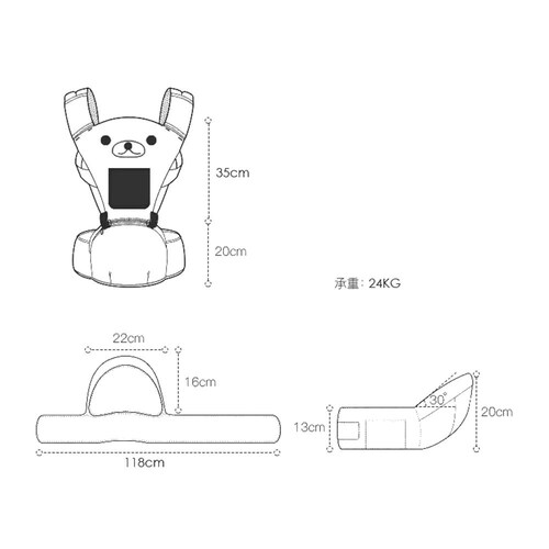 Cangurera Ergonomica Para Bebés 5 Posiciones Ecobaby Original 0-36 meses.