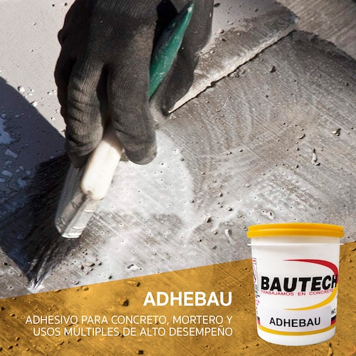 Adhesivo Para Concreto Mortero Y Usos Múltiples Adhebau De 1 Lt.
