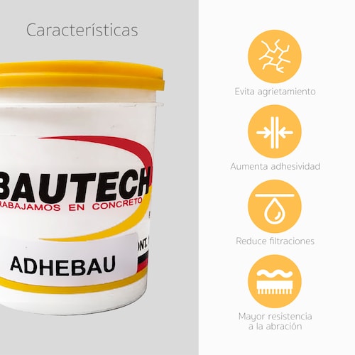 Adhesivo Para Concreto Mortero Y Usos Múltiples Adhebau De 1 Lt.