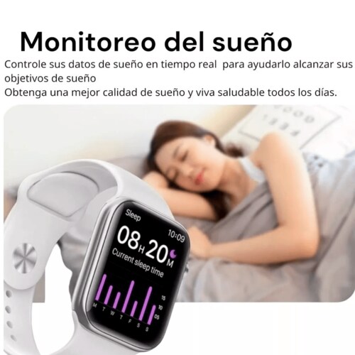 Smartwatch Reloj  Inteligente T800 Reloj Deportivo Inteligente Bluetooth mas Audifonos Inalambricos Santana Color Rojo.