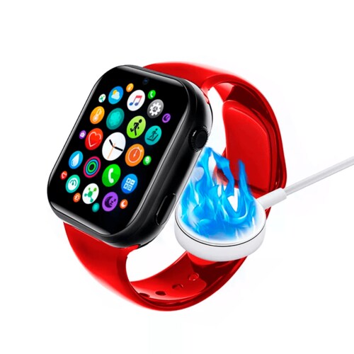 Smartwatch Reloj  Inteligente T800 Reloj Deportivo Inteligente Bluetooth mas Audifonos Inalambricos Santana Color Rojo.