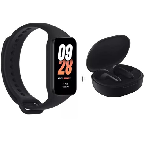 Xiaomi smartband 8 active con audífonos bluetooth redmi buds 4 lite combo