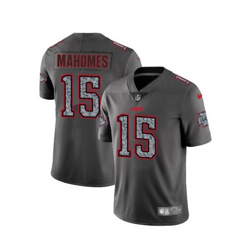 Fantastico! Jersey Jefes Kansas City Chiefs BORDADO Mahomes 15 Gris Red Talla S