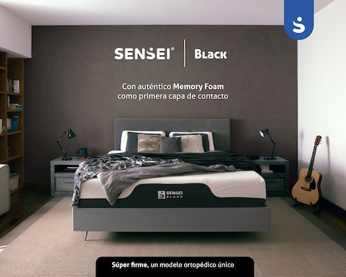 Colchón Black ( Individual ) De Memory Foam En Caja