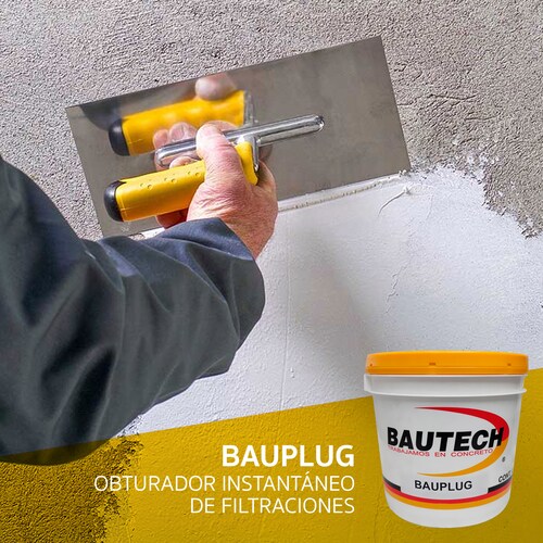 Mortero Obturador Instantáneo Para Filtraciones Bauplug 5kg.