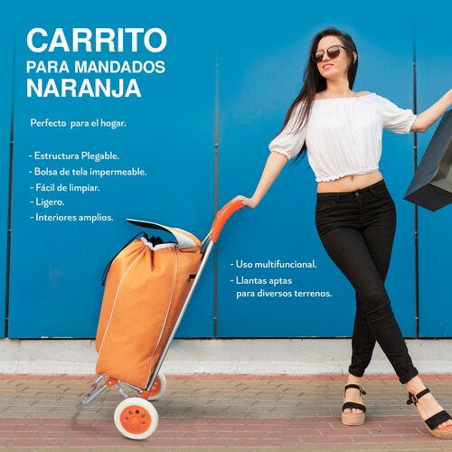 Carro de Mandado en Color Naranja.