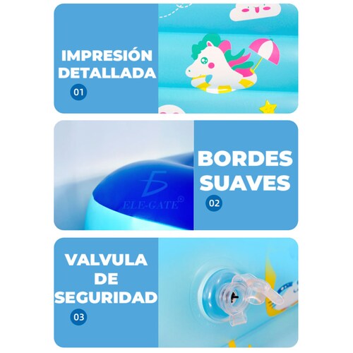 Piscina Inflable Para Niños, Adecuada Para Exteriores, Interiores Y Patios. 130*90*50 Cm.