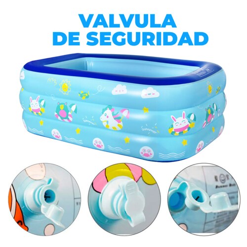 Piscina Inflable Para Niños, Adecuada Para Exteriores, Interiores Y Patios. 130*90*50 Cm.