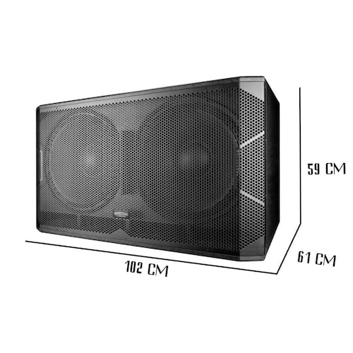 Subwoofer Amplificado Doble 18 Dsp 800w Prometheus Steelpro.