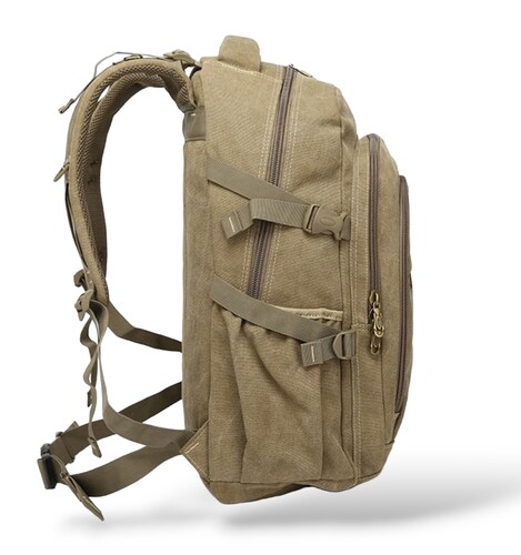 Mochila Lona Vintage tipo Tactica Reforzada