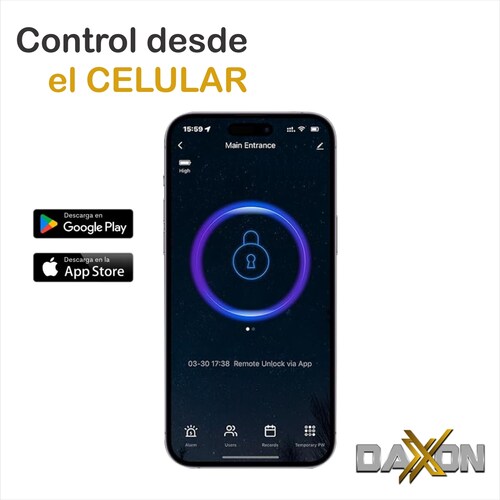 Cerradura Inteligente B110, Huella Dactilar, Código, Tarjetas RFID, Aplicación y Llave