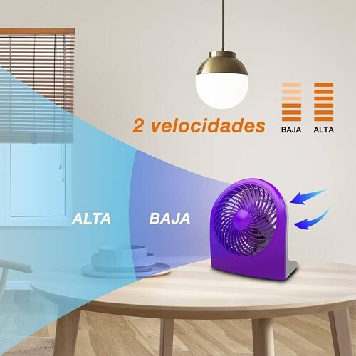 Ventilador de escritorio Mytek 3199 9 Velocidades 2 Morado