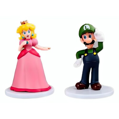 Figuras Super Mario Bros set 4 piezas Luigi Peach Mario Koppa .
