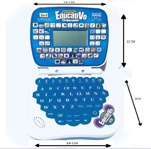 Juguete Mini Computadora Didáctica Interactiva Educativa.