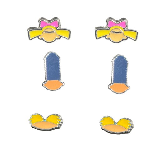 Aretes Hey Arnold! (Arnold, Helga Y Gerald).