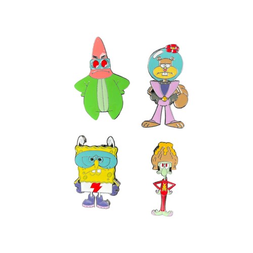 Pines Los Super Conocidos (Bob Esponja, Patricio, Arenita Y Calamardo).