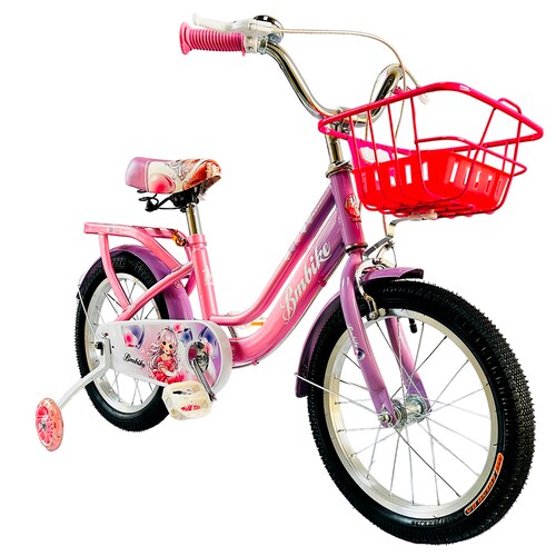 Bicicleta para Niña R-16 BM Toys Rosa Pastel con Morado YM- 800.