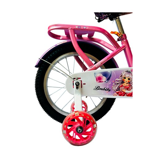 Bicicleta para Niña R-16 BM Toys Rosa Pastel con Morado YM- 800.