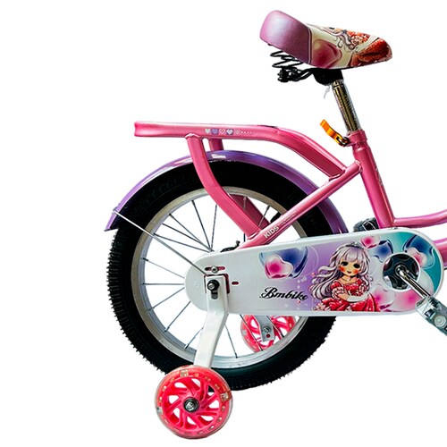 Bicicleta para Niña R-16 BM Toys Rosa Pastel con Morado YM- 800.