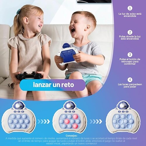 Pop It Electrónico Luces Sonido Juguete Antiestrés Kawai Conejo