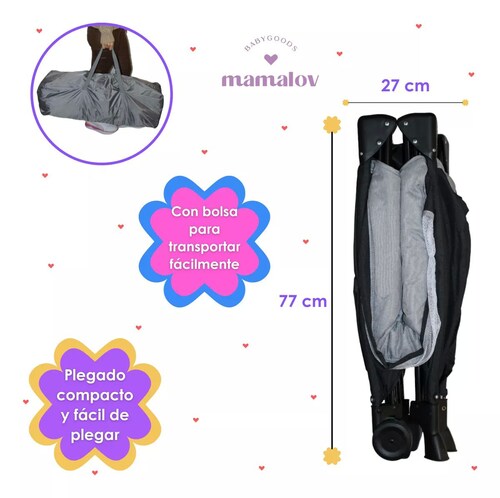 Cuna Corral Para Bebé | Plegable | Mosquitero Ts002 - Negro