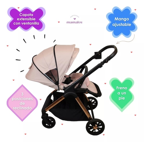 Carriola Para Bebés 4 En 1 | 0-3 Años | Arlet | Rosa