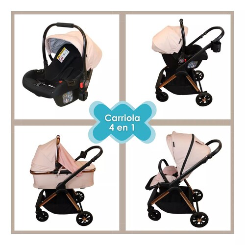 Carriola Para Bebés 4 En 1 | 0-3 Años | Arlet | Rosa