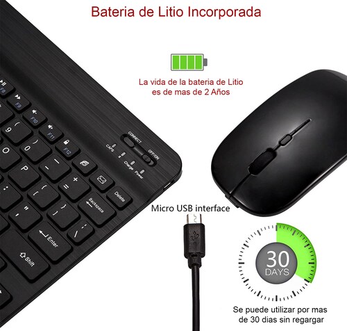 Funda + Teclado + Ratón Para Samsung Tab S9+ Plus 12.4 Sm-x810 2023 (Verde Olivo).