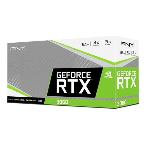 Tarjeta De Video PNY NVIDIA GeForce RTX 3060 12GB VERTO Dual Fan 12GB 192-bit GDDR6 PCI Express 4.0 x16