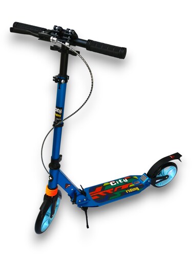 Scooter Patín Urbano Plegable Con Freno Azul.