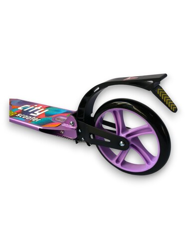 Scooter Patín Urbano Plegable Con Freno Morado.