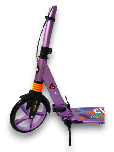 Scooter Patín Urbano Plegable Con Freno Morado.